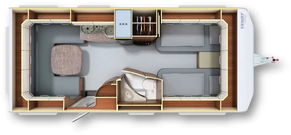Fendt Opal 560 SG, Einzelbetten - Bild 11